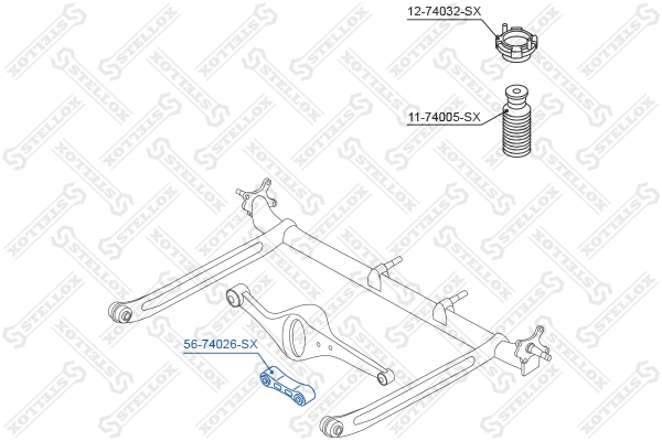 56-74026-SX STELLOX Тяга / стойка, стабилизатор (фото 2)
