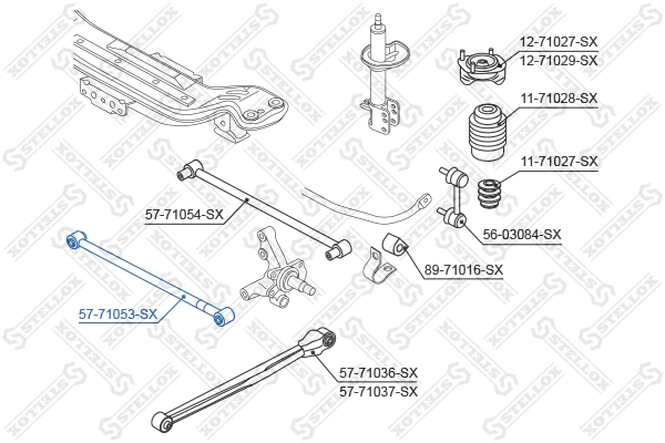 57-71053-SX STELLOX Тяга / стойка, подвеска колеса (фото 2)