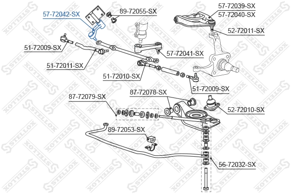 57-72042-SX STELLOX Маятниковый рычаг (фото 1)