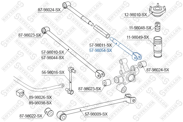 57-98054-SX STELLOX Тяга / стойка, подвеска колеса (фото 2)
