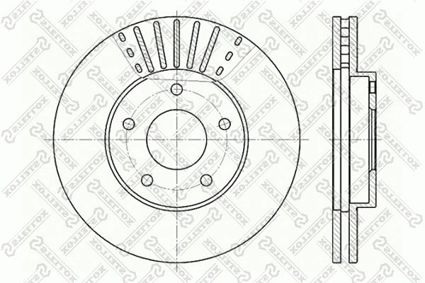 6020-2256V-SX STELLOX Тормозной диск (фото 1)