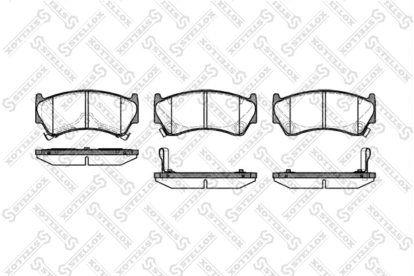 603 012B-SX STELLOX Комплект тормозных колодок, дисковый тормоз (фото 1)