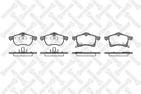 694 002BL-SX STELLOX Комплект тормозных колодок, дисковый тормоз (фото 1)