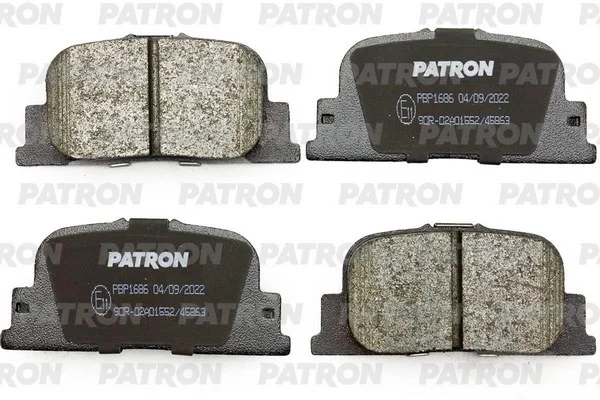 PBP1686 PATRON Комплект тормозных колодок, дисковый тормоз (фото 1)