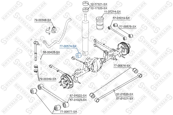 77-00574-SX STELLOX Подвеска, рычаг независимой подвески колеса (фото 2)