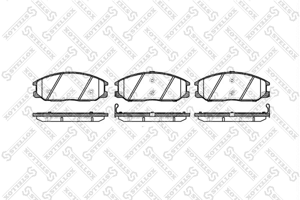782 012B-SX STELLOX Комплект тормозных колодок, дисковый тормоз (фото 1)