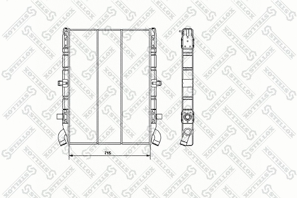 81-03313-SX STELLOX Радиатор, охлаждение двигателя (фото 1)