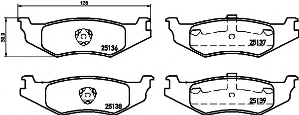 8DB 355 015-631 BEHR/HELLA/PAGID Тормозные колодки (фото 1)