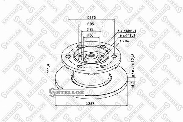 85-00735-SX STELLOX Тормозной диск (фото 1)