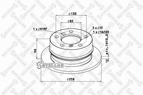 85-00762-SX STELLOX Тормозной диск (фото 1)