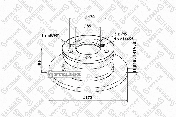 85-00763-SX STELLOX Тормозной диск (фото 1)