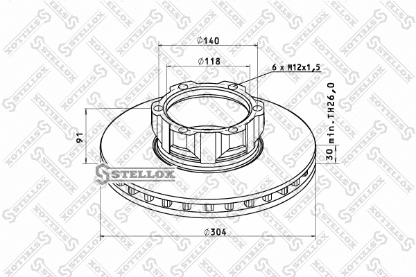 85-00774-SX STELLOX Тормозной диск (фото 1)