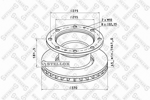 85-00782-SX STELLOX Тормозной диск (фото 1)