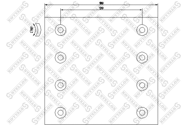 85-01003-SX STELLOX Комплект тормозных башмаков, барабанные тормоза (фото 1)