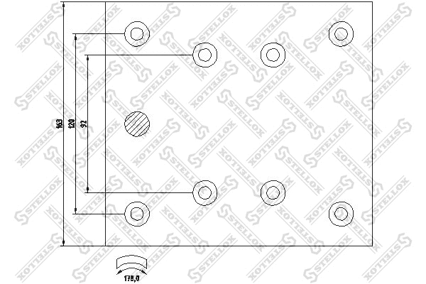 85-01006-SX STELLOX Комплект тормозных башмаков, барабанные тормоза (фото 1)