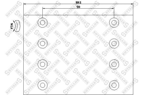 85-01037-SX STELLOX Комплект тормозных башмаков, барабанные тормоза (фото 1)