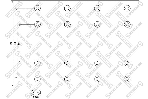 85-01085-SX STELLOX Комплект тормозных башмаков, барабанные тормоза (фото 1)