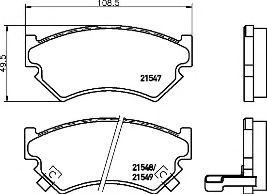 8DB 355 016-321 BEHR/HELLA/PAGID Тормозные колодки (фото 1)