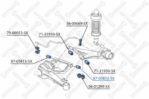 87-05813-SX STELLOX Подвеска, рычаг независимой подвески колеса (фото 2)