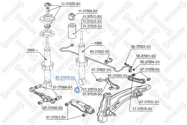 87-37070-SX STELLOX Подвеска, рычаг независимой подвески колеса (фото 2)