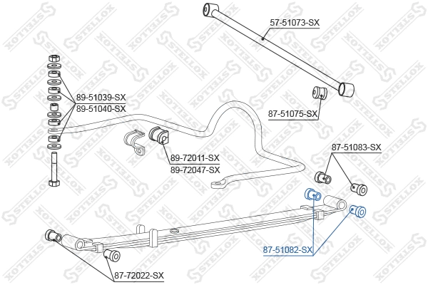 87-51082-SX STELLOX Подвеска, рычаг независимой подвески колеса (фото 2)