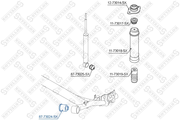 87-73024-SX STELLOX Подвеска, рычаг независимой подвески колеса (фото 2)