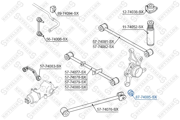 87-74085-SX STELLOX Подвеска, рычаг независимой подвески колеса (фото 2)