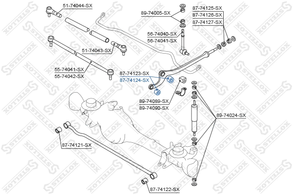 87-74124-SX STELLOX Подвеска, рычаг независимой подвески колеса (фото 2)
