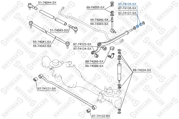 87-74125-SX STELLOX Подвеска, рычаг независимой подвески колеса (фото 2)