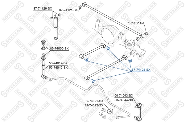 87-74128-SX STELLOX Подвеска, рычаг независимой подвески колеса (фото 2)