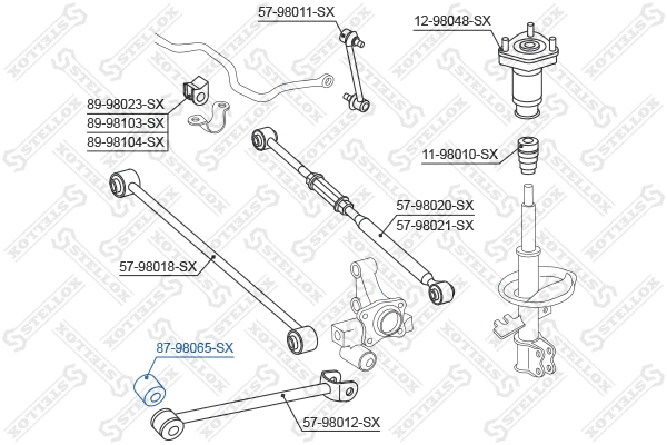 87-98065-SX STELLOX Подвеска, рычаг независимой подвески колеса (фото 2)