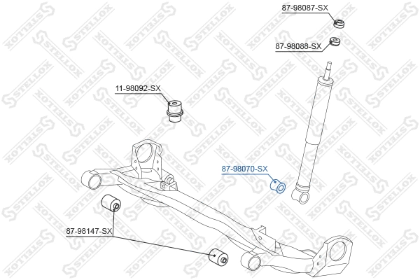 87-98070-SX STELLOX Подвеска, рычаг независимой подвески колеса (фото 2)