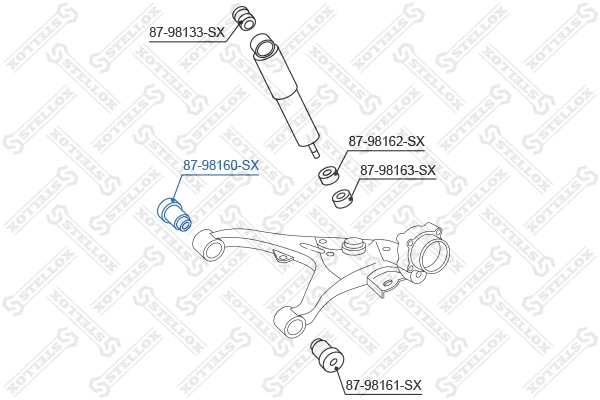 87-98160-SX STELLOX Подвеска, рычаг независимой подвески колеса (фото 2)
