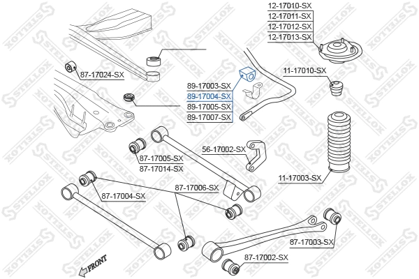 89-17004-SX STELLOX Опора, стабилизатор (фото 2)
