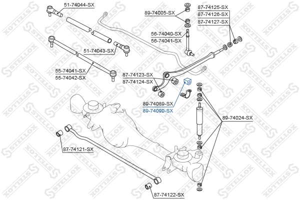 89-74090-SX STELLOX Опора, стабилизатор (фото 2)
