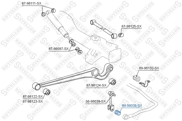 89-98030-SX STELLOX Опора, стабилизатор (фото 2)