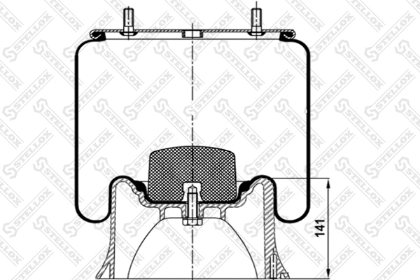 90-40222-SX STELLOX Кожух пневматической рессоры (фото 1)