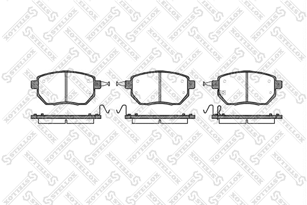 996 002-SX STELLOX Комплект тормозных колодок, дисковый тормоз (фото 1)