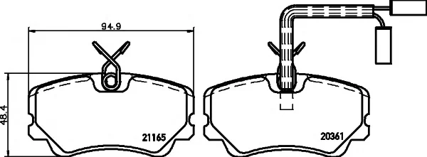 8DB 355 017-791 BEHR/HELLA/PAGID Тормозные колодки (фото 1)