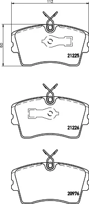 8DB 355 017-851 BEHR/HELLA/PAGID Тормозные колодки (фото 1)