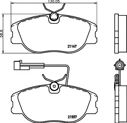 8DB 355 017-961 BEHR/HELLA/PAGID Тормозные колодки (фото 1)