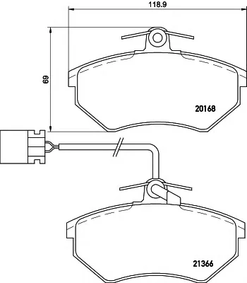 8DB 355 017-971 BEHR/HELLA/PAGID Тормозные колодки (фото 1)