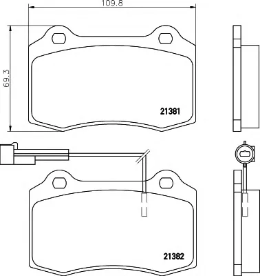 8DB 355 018-061 BEHR/HELLA/PAGID Тормозные колодки (фото 1)