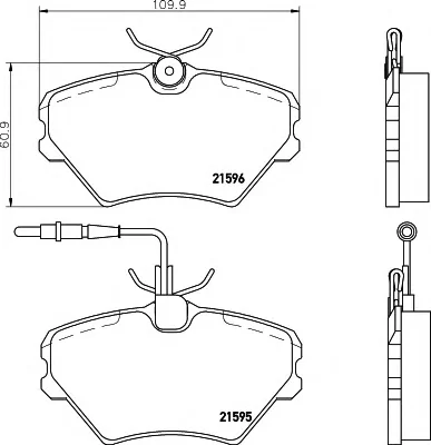 8DB 355 018-191 BEHR/HELLA/PAGID Тормозные колодки (фото 1)