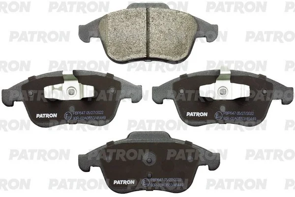 PBP647 PATRON Комплект тормозных колодок, дисковый тормоз (фото 1)