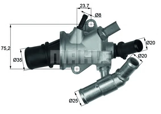 TI 175 88 BEHR/HELLA/PAGID Термостат (фото 1)