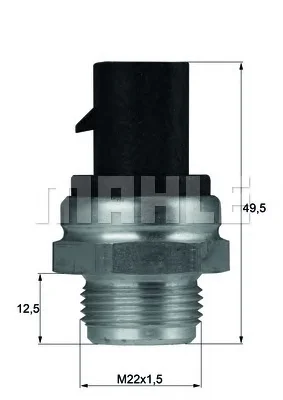 TSW 12D BEHR/HELLA/PAGID Датчик включения вентилятора радиатора (фото 1)