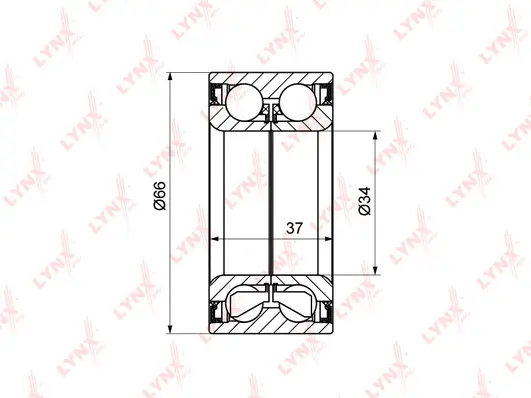 WB-1147 LYNXAUTO Комплект подшипника ступицы колеса (фото 2)