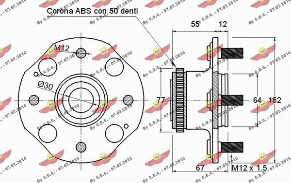 01.088 AUTOKIT Комплект подшипника ступицы колеса (фото 2)