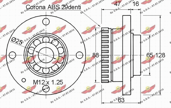 01.367 AUTOKIT Комплект подшипника ступицы колеса (фото 2)